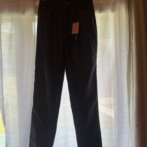 PrettyLittleThing Dark Chocolate Faux Leather Trousers